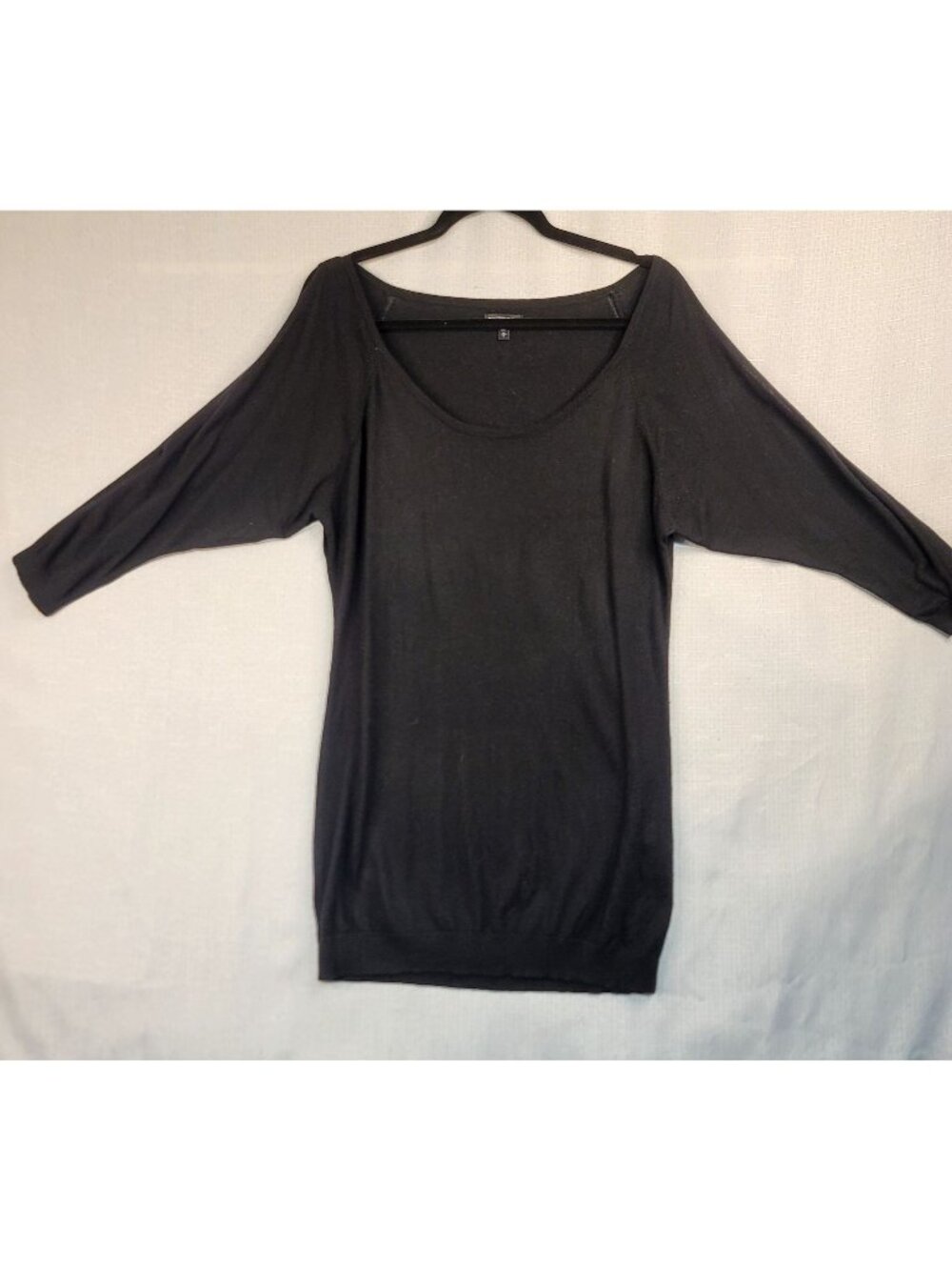 Express Open Shoulder Cashmere Blend Dolman Sleeve Top M Black Whimsygoth Fairy